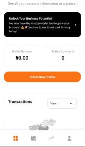 Workstedi mobile application homepage